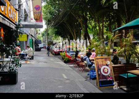 Boicot Cafe im Colonia Condesa Viertel von Mexiko-Stadt, Mexiko. Stockfoto