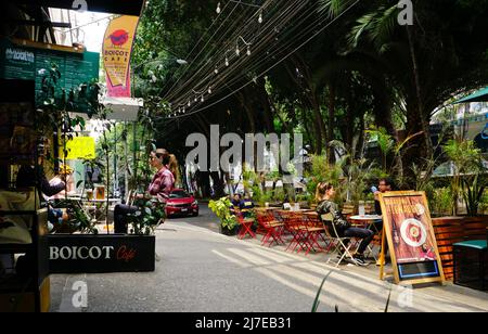 Boicot Cafe im Colonia Condesa Viertel von Mexiko-Stadt, Mexiko. Stockfoto