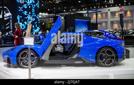 Nonthaburi, Thailand - 24. März 2022: Maserati MC20 präsentiert auf der Motor Show 2022 Stockfoto