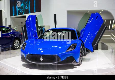 Nonthaburi, Thailand - 24. März 2022: Maserati MC20 präsentiert auf der Motor Show 2022 Stockfoto