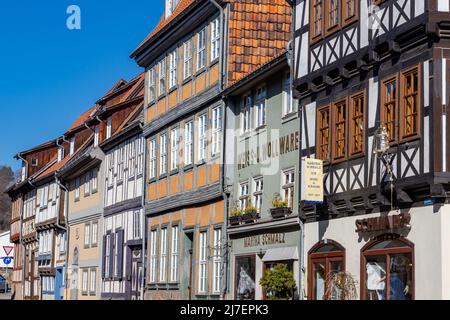 Impressionen aus der Weltkulturstadt Quedlinburg am Harz historische Altstadt Stockfoto