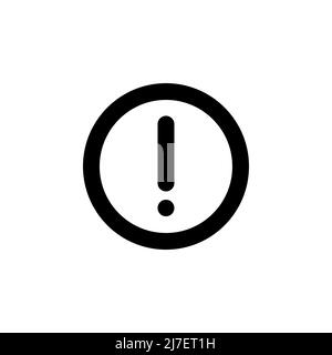 Warnhinweis, Vektor-Symbol für das Internet oder die mobile Schnittstelle Stock Vektor