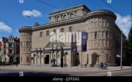 Halle S Landesmuseum für Vorgeschichte 35496 baut 1911-18 (Eröffnung) von Wilhelm Kreis Stockfoto