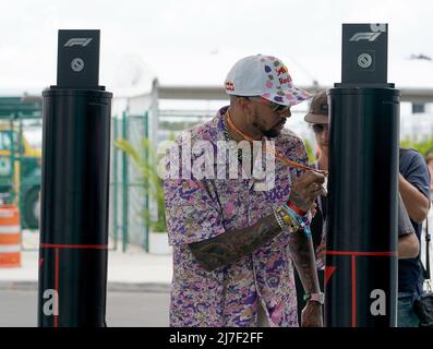 Miami, USA. 08.. Mai 2022. 08.05.2022, Miami International Autodrome, Miami, FORMULA 1 CRYPTO.COM MIAMI GRAND PRIX, im Bild der US-amerikanische Florettfechter Miles Cleveland Chamley-Watson. Kredit: Unabhängige Fotoagentur/Alamy Live Nachrichten Stockfoto