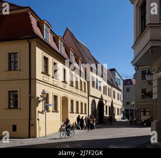 Halle S Händelhaus 55090 , Geburtshaus / Georg Friedrich Händel 1685 Mitte zum Museum zugenommenes Nachbarhaus Stockfoto