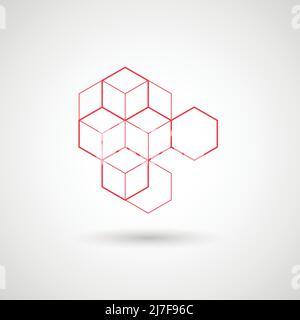 Netzwerk-Technologie Kommunikation Hintergrundfarbe Stock Vektor