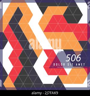 Flache geometrische Abdeckungen. Farbvektor modernes Cover. Einfache Formen Komposition Hintergrund. Futuristische abstrakte Muster Stock Vektor