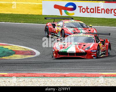 51 AF CORSE ITA M Ferrari 488 GTE EVO Alessandro Pier Guidi (ITA) P James Calado (GBR) P&#XA;&#XA;&#XA; Spa Francorchamps (Bel) - 07-05-2022 - 2022 FI Stockfoto