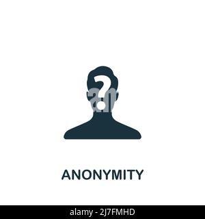Anonymisierungssymbol. Monochromes einfaches Kryptowährungssymbol für Vorlagen, Webdesign und Infografiken Stock Vektor