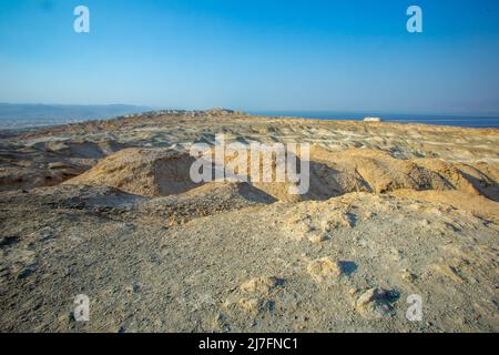 Mount Sodom (Har Sedom) ist ein Hügel entlang des südwestlichen Teils des Toten Meeres in Israel; es ist Teil des Judaean Desert Nature Reserve. Es braucht seine Stockfoto