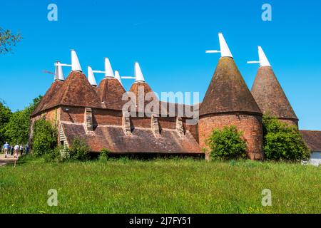 Oast Houses in Sissinghurst, Kent, Großbritannien Stockfoto