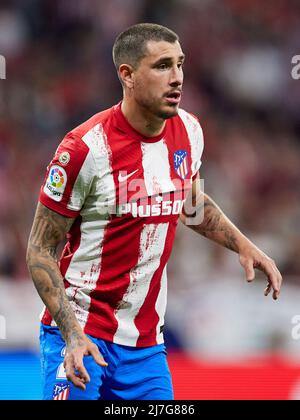 Madrid, Spanien, 08. Mai 2022, Jose Maria Gimenez von Atletico de Madrid während des La Liga-Spiels zwischen Atletico de Madrid und Real Madrid CF am 08. Mai 2022 im Wanda Metropolitano Stadium in Madrid, Spanien, gespielt. (Foto von Ruben Albarran / PRESSINPHOTO) Stockfoto