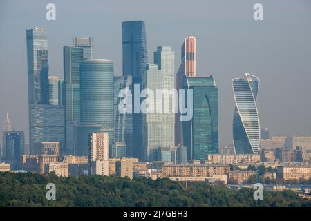 Wolkenkratzer des internationalen Geschäftszentrums in der Stadt Moskau Stockfoto
