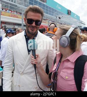 Miami, USA. 08.. Mai 2022. 08.05.2022, Miami International Autodrome, Miami, FORMULA 1 CRYPTO.COM MIAMI GRAND PRIX, im Bild Fussballstar David Beckham Credit: Independent Photo Agency/Alamy Live News Stockfoto