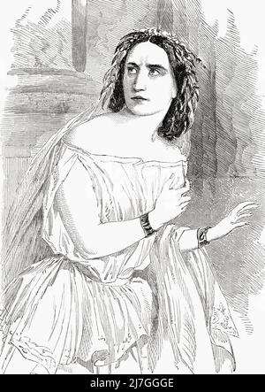 Adelaide Ristori, 1822–1906. Ausgezeichnete italienische Tragödien, die oft als Marquise bezeichnet wurde. Aus L'Univers Illustre, Paris, 1859 Stockfoto