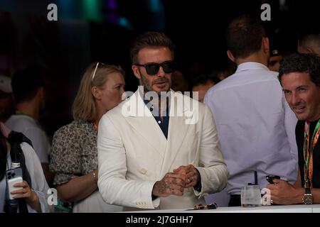 Miami, USA. 08.. Mai 2022. 08.05.2022, Miami International Autodrome, Miami, FORMULA 1 CRYPTO.COM MIAMI GRAND PRIX, im Bild Fussballstar David Beckham Credit: Independent Photo Agency/Alamy Live News Stockfoto