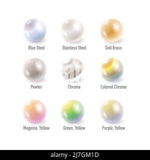 Perlen setzen Farbverläufe Stock Vektor