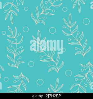 Vektor nahtlose Blätter Muster. Mit Blumenmuster Stock Vektor