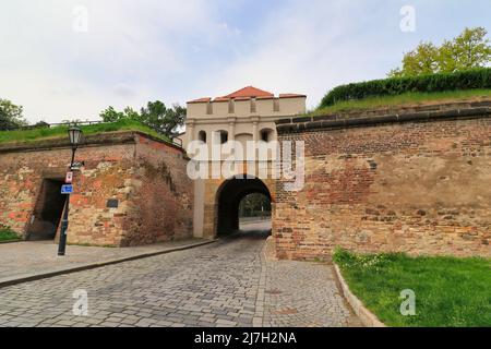 Das Tabor-Tor. Vysehrad. Tschechische republik. UNESCO-Kulturerbe der tschechischen Republik. Stockfoto