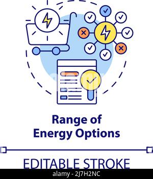 Symbol für verschiedene Energieoptionen Stock Vektor