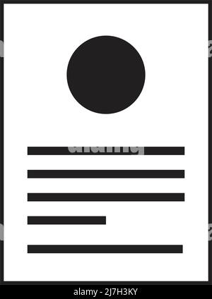 Portfolio-Symbolvektor für Geschäftsdateidaten und Dokumentationsbericht in einer Glyphe-Illustration Stock Vektor