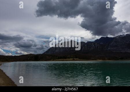 Castel San Vincenzo, Molise. Der See Stockfoto