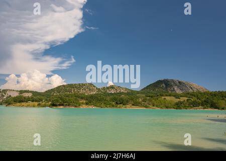 Castel San Vincenzo, Molise. Der See Stockfoto