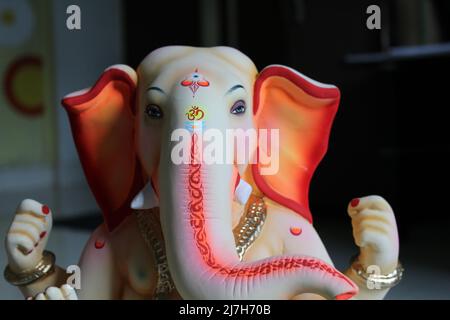 Marmor Idol von Lord Ganesha, traditionelle Feier Stockfoto