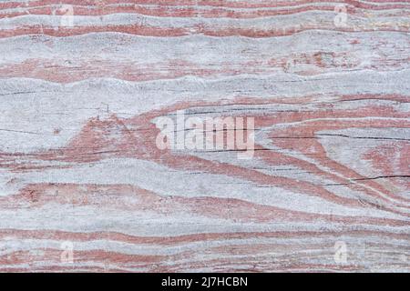 Der Hintergrund ist aus rot-grauer Holzstruktur an Bord. Speicherplatz Kopieren Stockfoto
