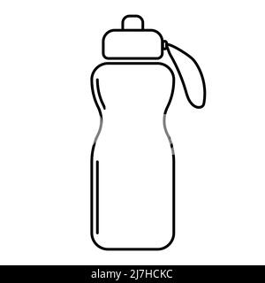 Symbol für die Wasserflasche im Fitnessstudio. Vektordarstellung auf weißem Hintergrund isoliert Stock Vektor