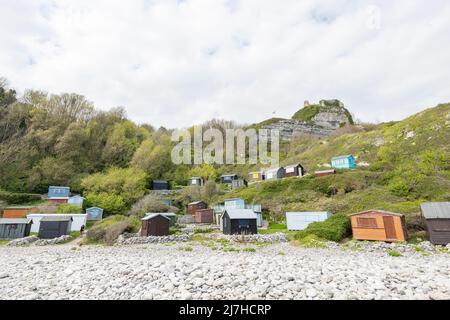 Landschaftsfoto von Church Ope Cove in Portland in Dorset Stockfoto