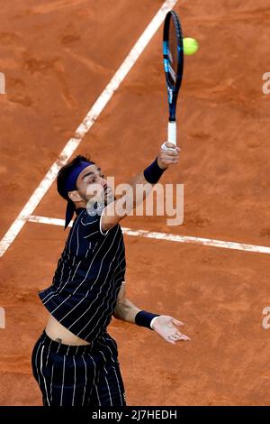 Rom, Italien. 09.. Mai 2022. Fabio Fognini aus Italien kehrt am 9.. Mai 2022 beim Internazionali BNL D'Italia Tennisturnier im Foro Italico in Rom, Italien, zu Dominic Thiem aus Österreich zurück. Foto Antonietta Baldassarre/Insidefoto Kredit: Insidefoto srl/Alamy Live News Stockfoto