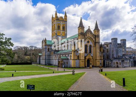 Buckfast Abbey Devon - die ursprüngliche Abtei, die 1018 n. Chr. von König Knut gegründet wurde Stockfoto