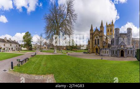 Buckfast Abbey Devon - die ursprüngliche Abtei, die 1018 n. Chr. von König Knut gegründet wurde Stockfoto