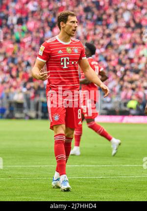 München, Deutschland, 08/05/2022, Leon GORETZKA, FCB 8 im Spiel FC BAYERN MÜNCHEN - VFB STUTTGART 2-2 1.Deutsche Fußballliga am 08. Mai 2022 in München, Deutschland. Saison 2021/2022, Spieltag 33, 1.Bundesliga, München, 33.Spieltag. FCB, © Peter Schatz / Alamy Live News - die DFL-VORSCHRIFTEN VERBIETEN DIE VERWENDUNG VON FOTOS als BILDSEQUENZEN und/oder QUASI-VIDEO - Stockfoto