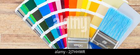 Farbhilfe palette Stockfoto