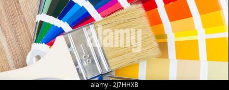 Farbhilfe palette Stockfoto