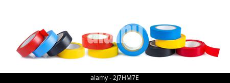 Isolierband isoliert auf weißem Hintergrund Stockfoto
