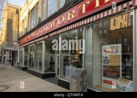 International Civil Rights Center und Museum im Firmengebäude von Woolworth in Greensboro, North Carolina Stockfoto