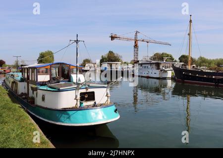 Das Junction Bridge House an der Saul Junction am Gloucester- und Schärfekanal Stockfoto