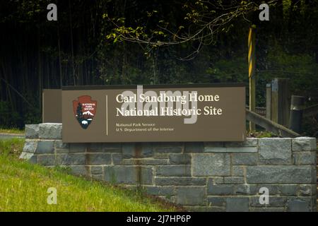 Carl Sandburg Heimat nationaler historischer Stätte in Flat Rock North Carolina Stockfoto