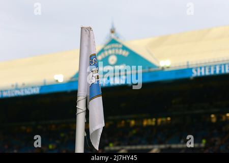 Hillsborough Stadium, Sheffield, England - 9.. Mai 2022 The old stand - before the game Sheffield Mittwoch gegen Sunderland, Sky Bet League One, (Play off second leg) 2021/22, Hillsborough Stadium, Sheffield, England - 9.. Mai 2022 Credit: Arthur Haigh/WhiteRoseFotos/Alamy Live News Stockfoto