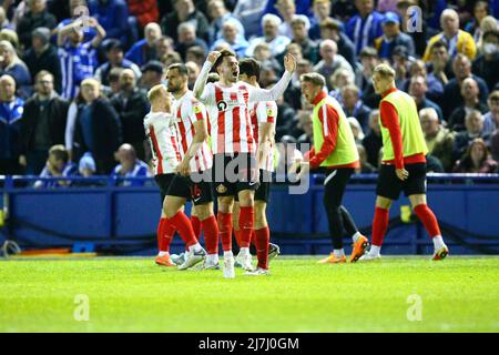 Hillsborough Stadium, Sheffield, England - 9.. Mai 2022 Patrick Roberts (77) aus Sunderland, nachdem er während des Spiels Sheffield Wednesday gegen Sunderland, Sky Bet League One, (Play off second leg) 2021/1 22, Hillsborough Stadium, Sheffield, England - 1 9.. Mai 2022 Kredit: Arthur Haigh/WhiteRoseFotos/Alamy Live News Stockfoto