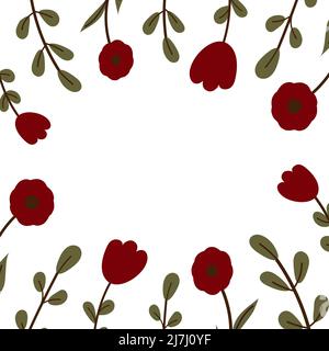 Abstrakte Kunst Natur Hintergrund Vektor. Trendige Pflanzen Rahmen. Design Hintergrundfarbe Blumen, dekorativ schönen Garten. Botanische Blätter und floral Stock Vektor