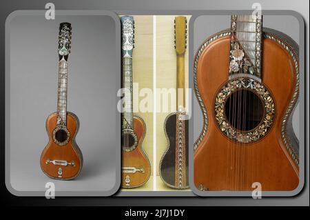 Mariano Fernández, Mexican Guitarra Séptima (Sieben-Gänge-Gitarre) Stockfoto