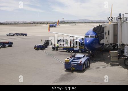 Flugverspätungen in Las Vegas, NV aufgrund von Windstürmen. Mai 9. 2022 Las Vegas, NV USA Stockfoto