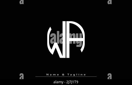 Alphabet Buchstaben Initialen Monogramm Logo WA , AW Stock Vektor