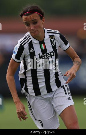 Vinovo, Italien, 7.. Mai 2022. Barbara Bonansea von Juventus während des Spiels Serie A Femminile im Juventus Center, Vinovo. Bildnachweis sollte lauten: Jonathan Moscrop / Sportimage Stockfoto