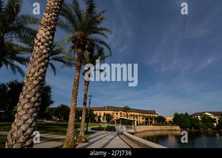 Innenstadt von Oviedo am Park in der Nähe der UCF in Zentral-Florida Stockfoto