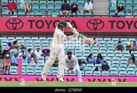 Will Pucovski hat sein Testdebüt für Australien beim dritten Test gegen Indien beim SCG gemacht. Regen stoppte das Spiel nach einer halben Stunde am ersten Tag. Mit: Will Pucovski wo: Sydney, Australien Wann: 07 Jan 2021 Credit: WENN.com Stockfoto